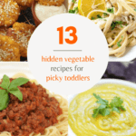 collage image of healthy hidden vegetable recipes for toddlers