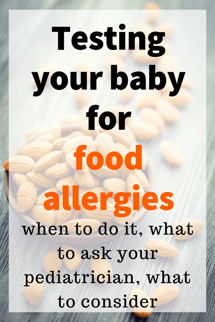 image of pinterest pin: when to test your baby for food allergies
