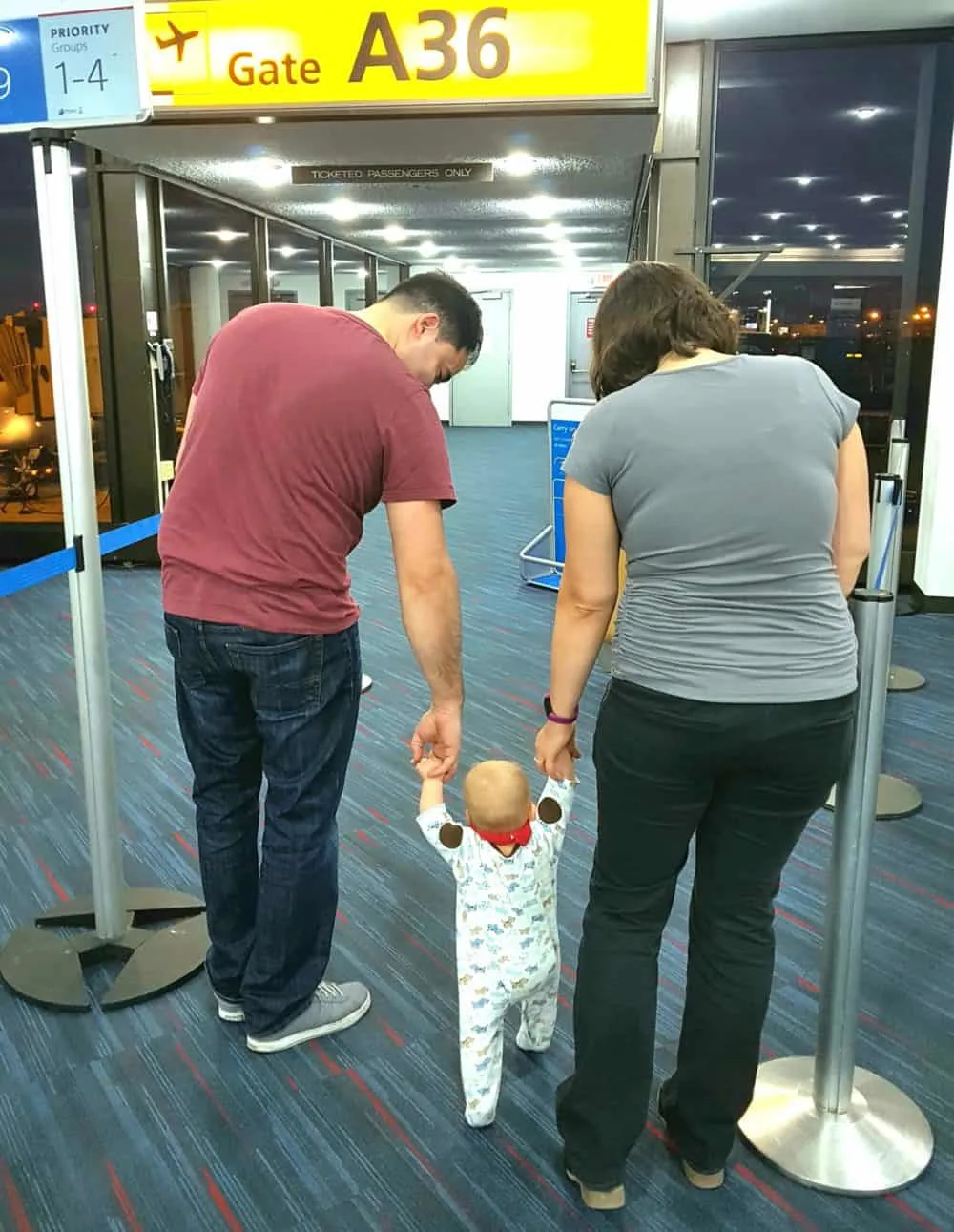 image of toddler in airport