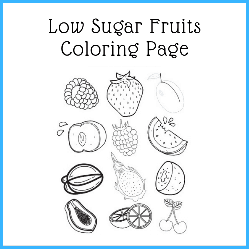 free printable - fruits coloring page