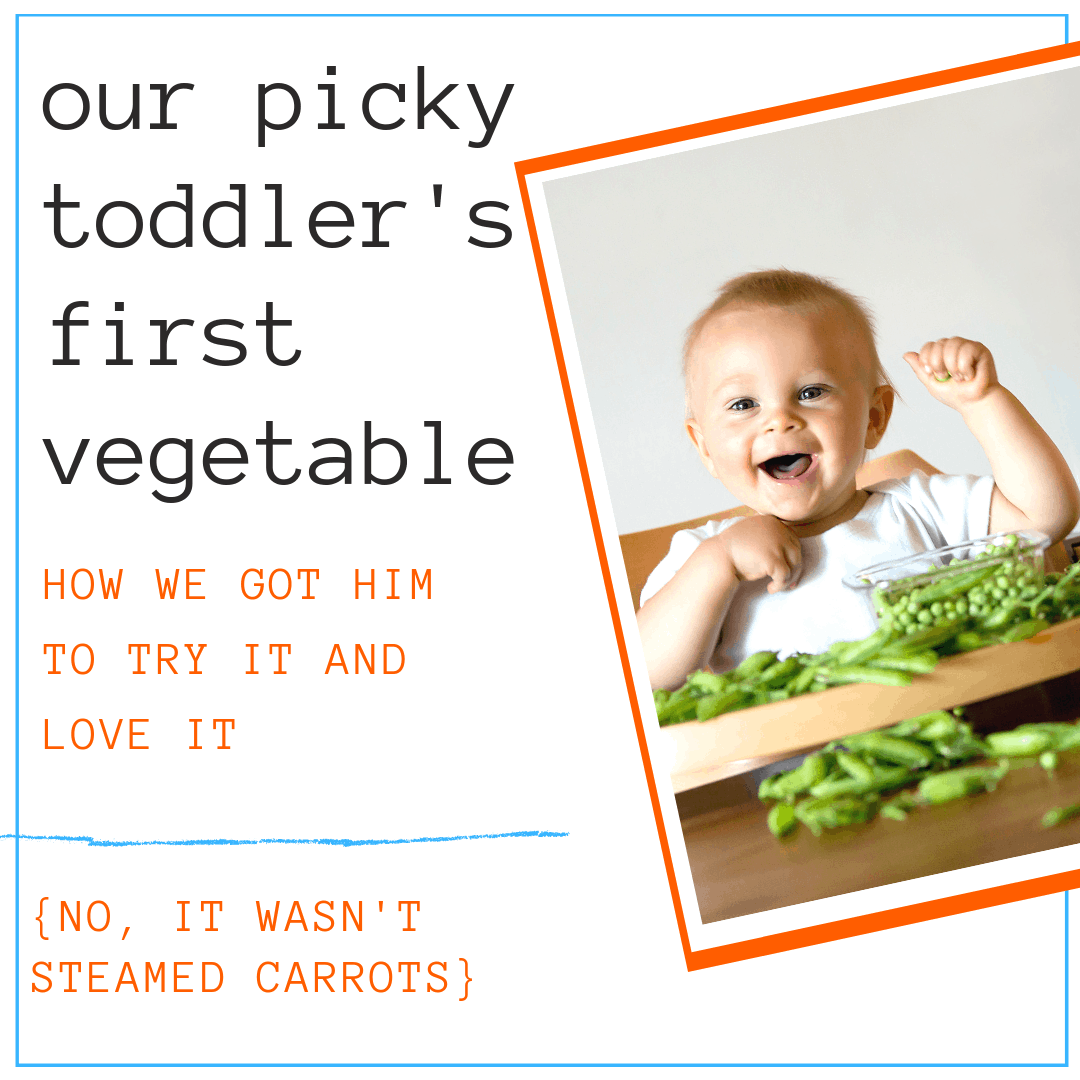 picky toddler's first vegetable graphic
