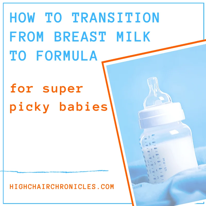 how to switch from breast milk to formula graphic