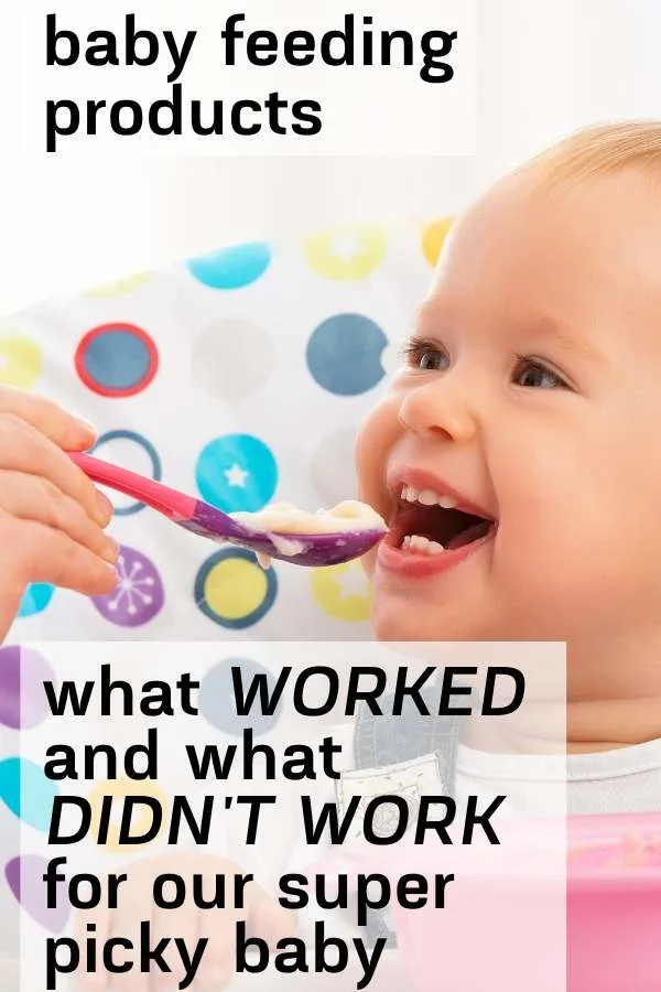 pinterest graphic of baby feeding products