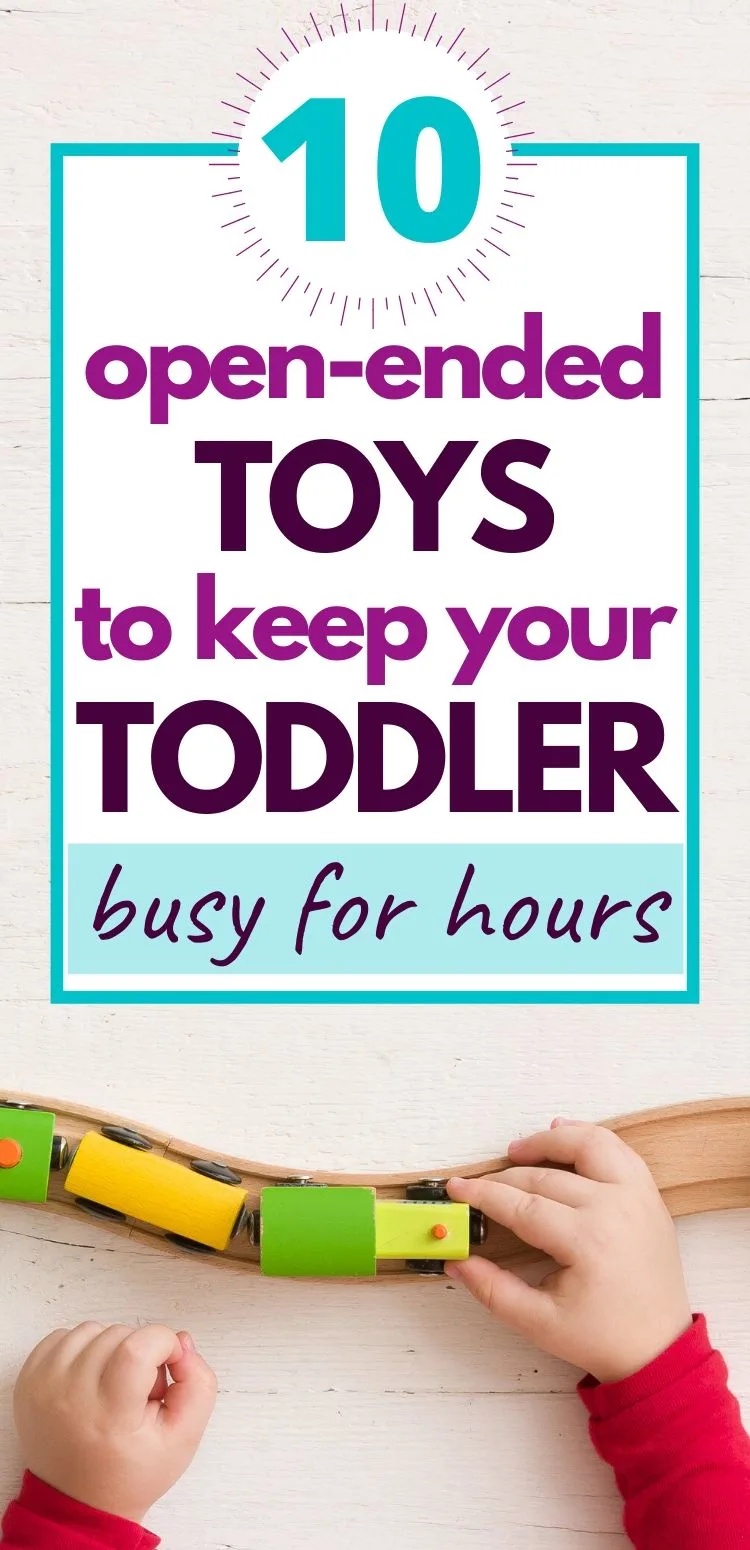 open ended toys for toddlers pin graphic