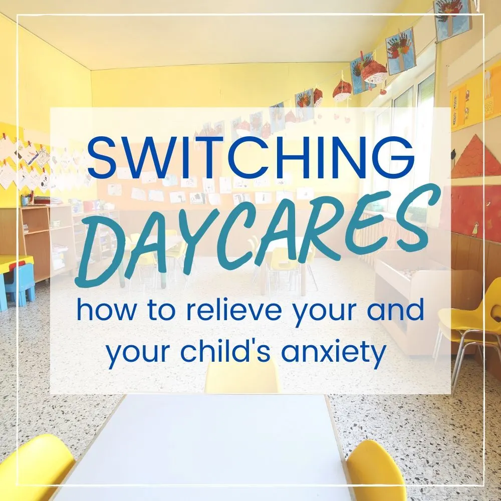 switching daycare toddlers tips graphic
