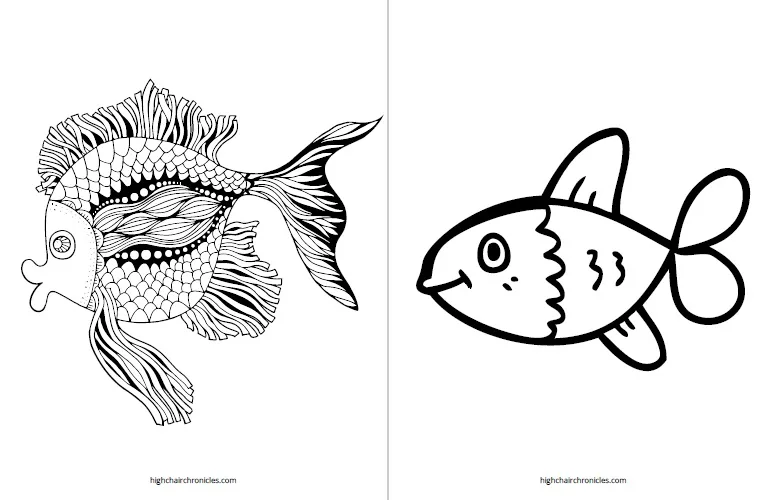 free printable coloring page for toddlers - fish