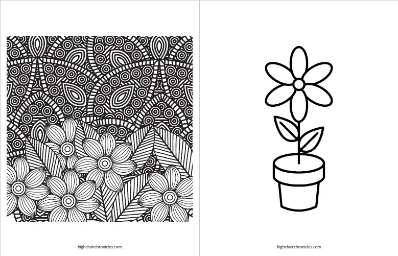 free printable coloring page for toddlers - flower