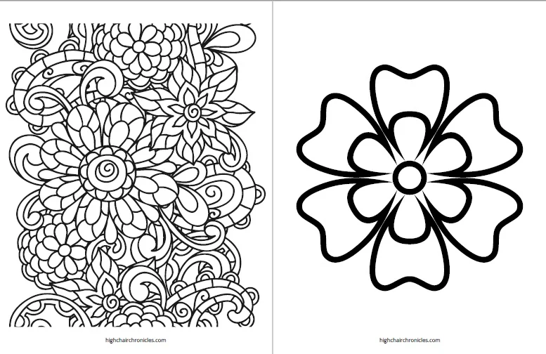 free printable coloring page for toddlers - flower