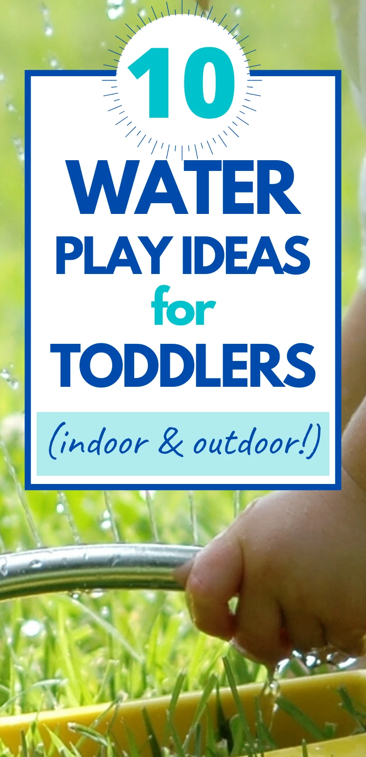 water play ideas for toddlers graphic