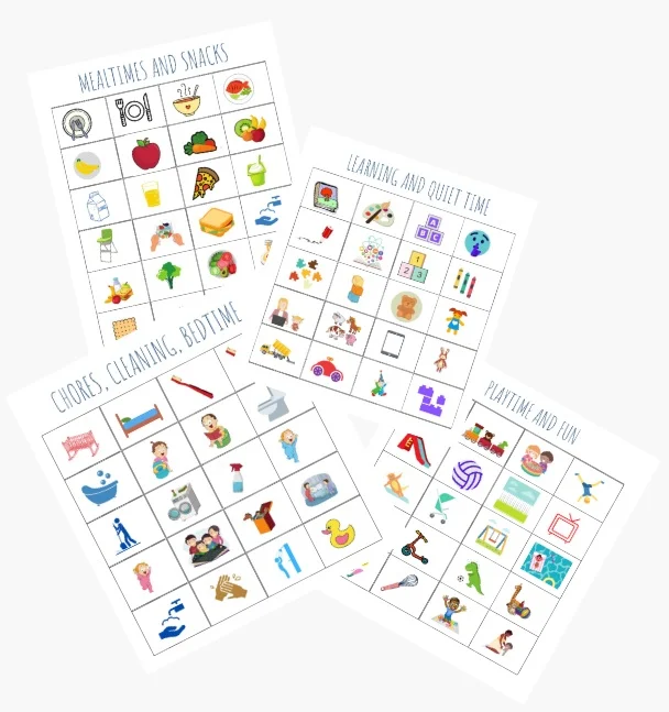 image of printable toddler schedule pages