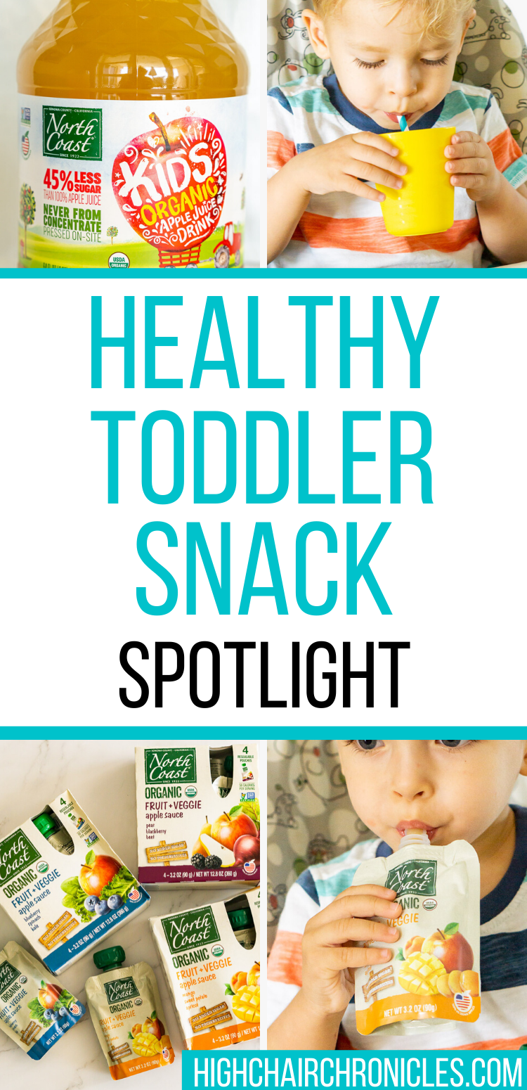 healthy toddler snack pinterest graphic