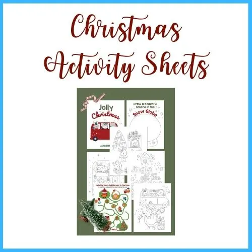 graphic of free christmas activity sheet printable