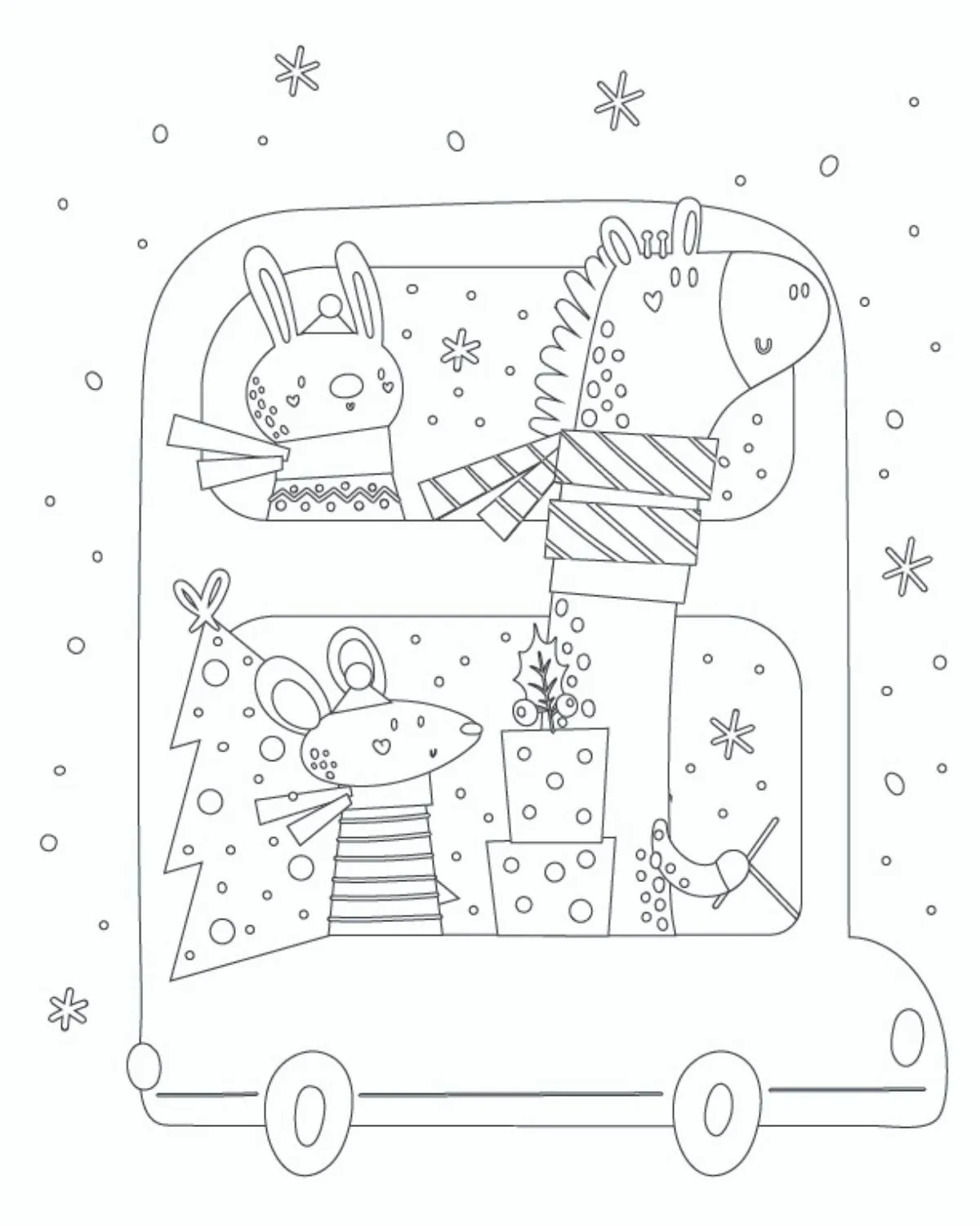 christmas coloring page for toddlers