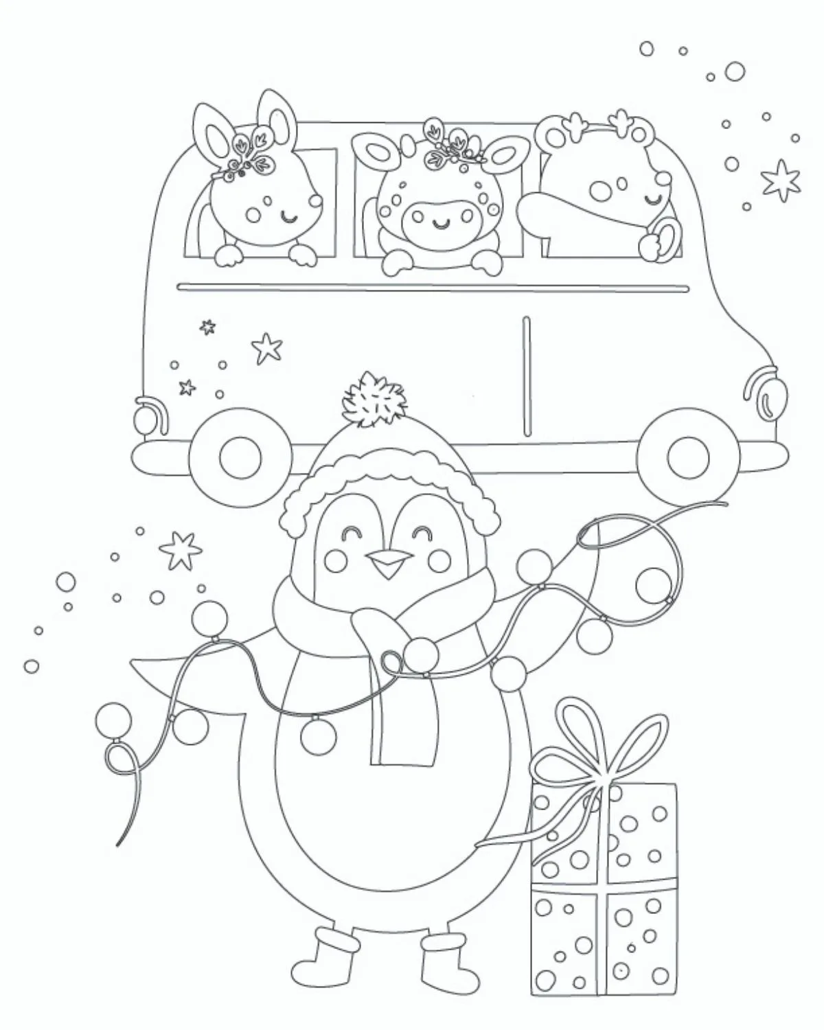 christmas coloring page for rpeschoolers