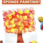 pinnaple image of easy toddler fall activity - sponge painting