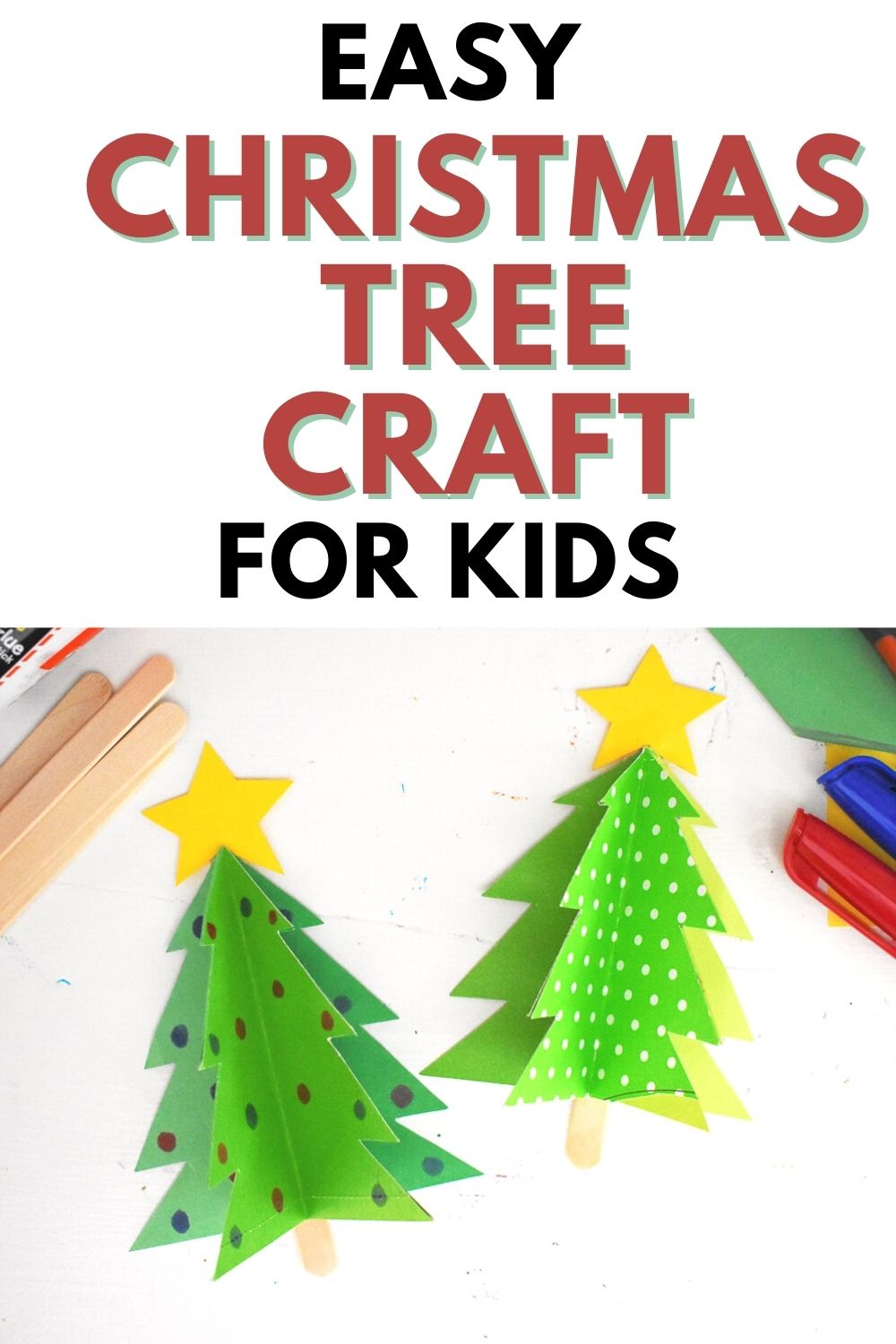 Easy Christmas Tree Craft for Toddlers (With Free Printable!) - High ...