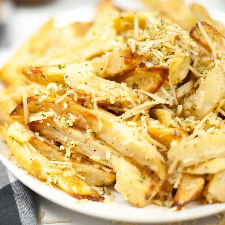 Close up of garlic Parmesan French fries