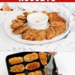 Pinterest image with text: kid-friendly cauliflower nuggets